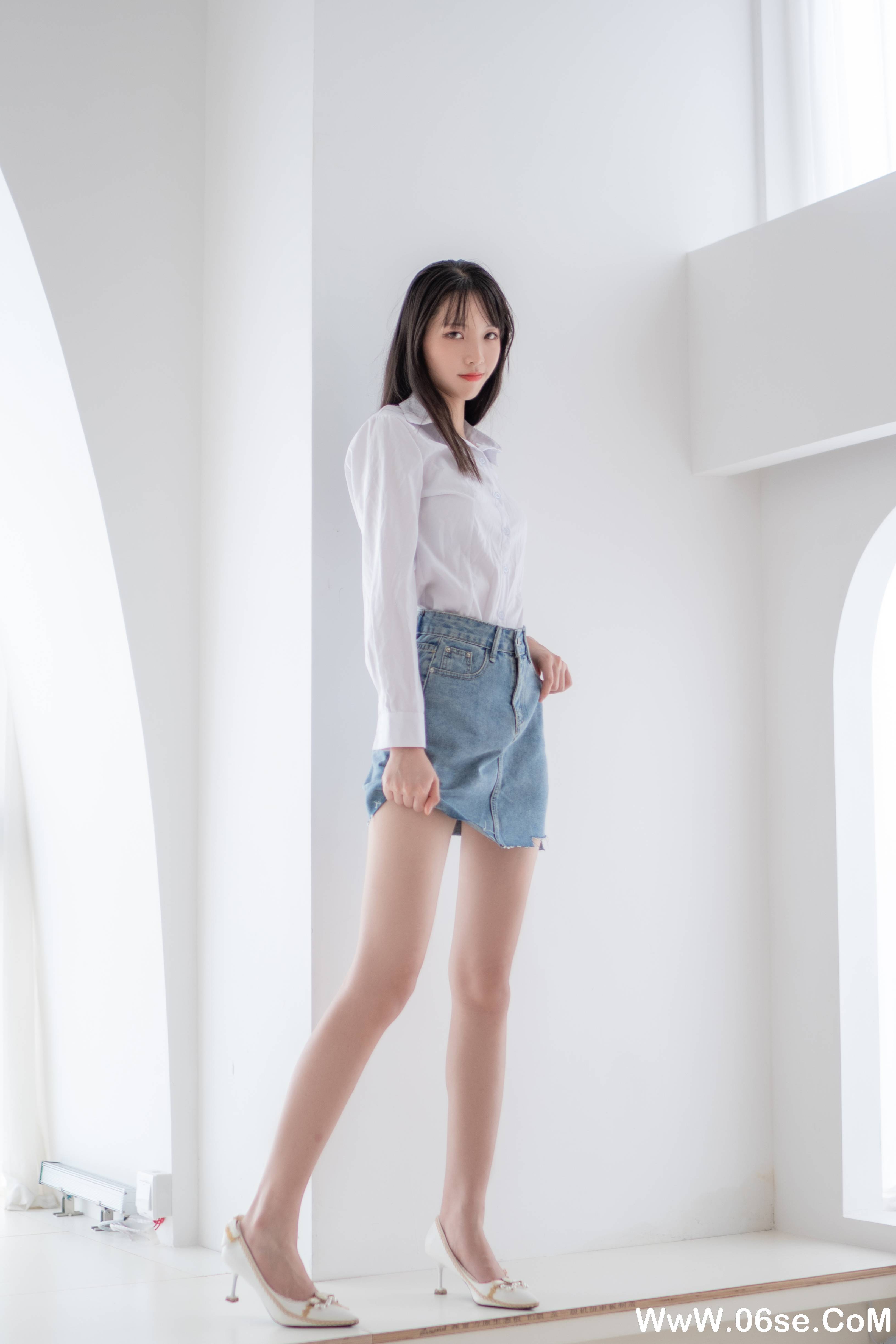 图片[9]-西瓜少女 NO.017 –  衬衫牛仔裙 [61P297M]-六色网