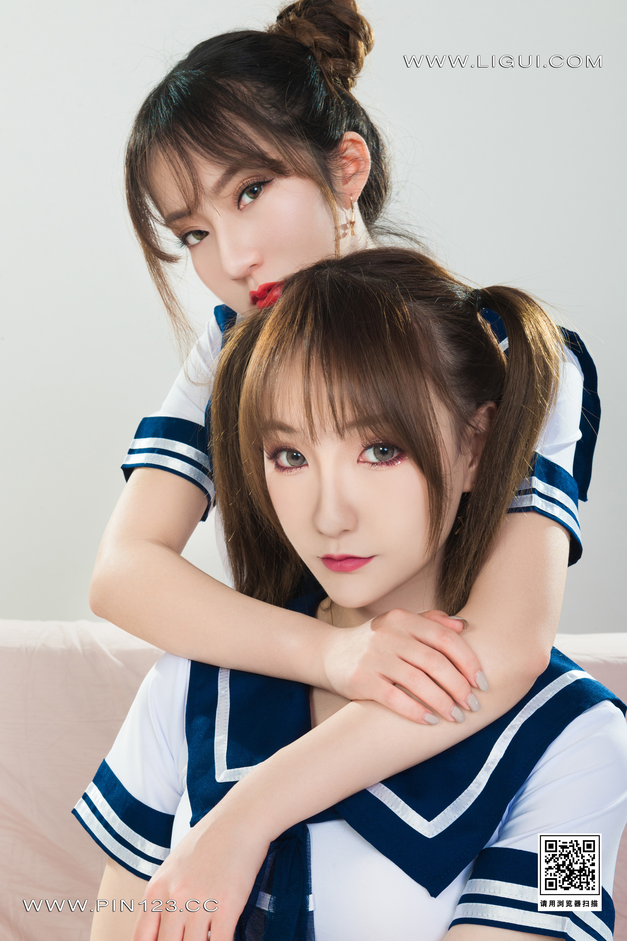 图片[3]-[Ligui丽柜] 2023.03.02 《双生花》  同桌的你（上） 心心＆汐汐-六色网