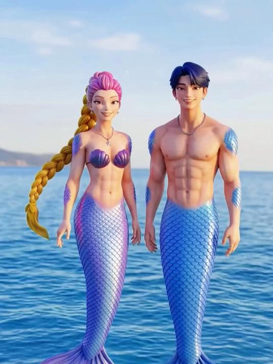 美人鱼鲁米#动画##二次元#