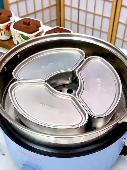 「3套」不锈钢扇形加厚多用蒸盘蒸盒笼屉蒸格电饭煲蒸碗饭神器