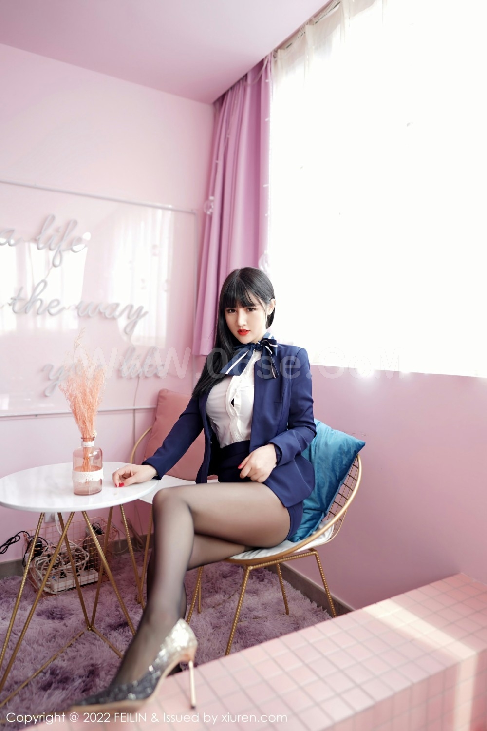图片[6]-[FEILIN嗲囡囡] VOL.432 诗诗kiki 制服诱惑-六色网
