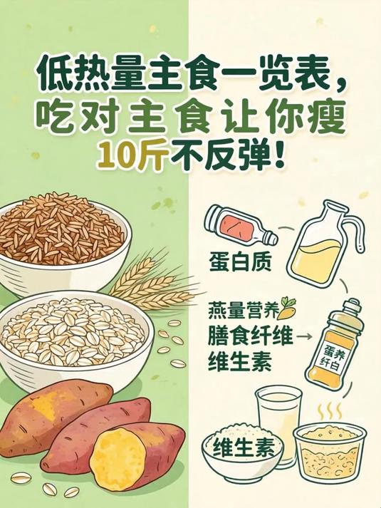 低热量主食一览表，吃对主食让你瘦10斤不反弹！