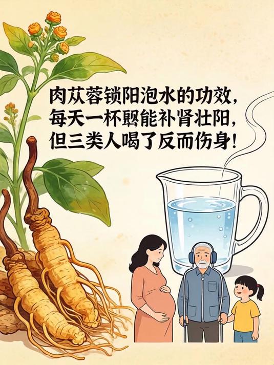 肉苁蓉锁阳泡水的功效,每天一杯竟能补肾壮阳,但三类人喝了反而伤身!