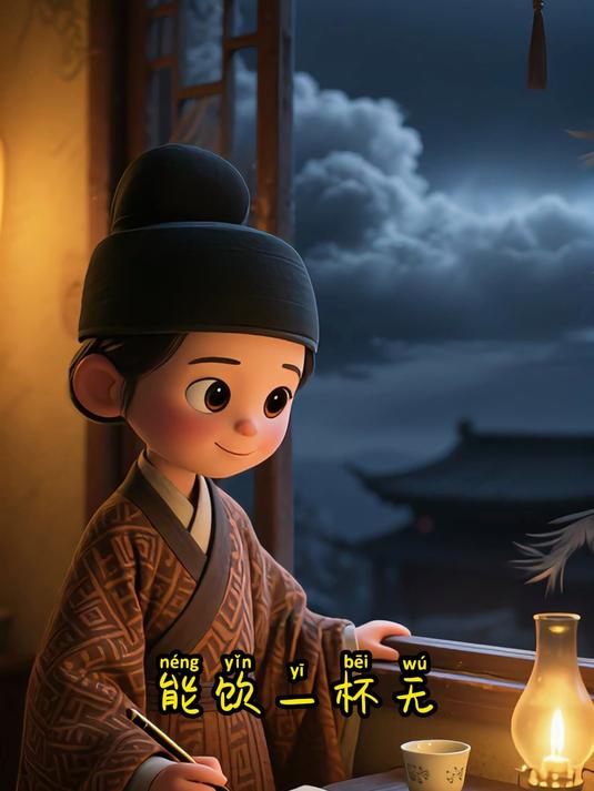 儿童启蒙古诗,《问刘十九》——唐白居易