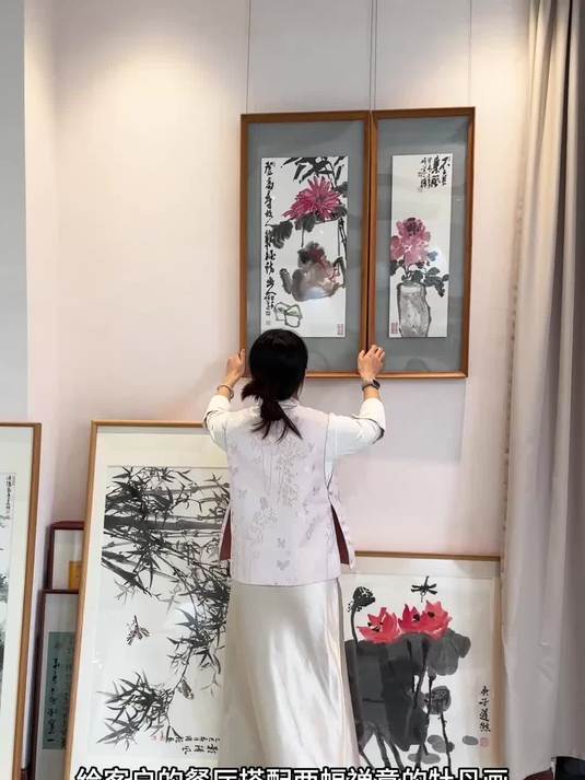餐厅挂画推荐这两幅手绘作品