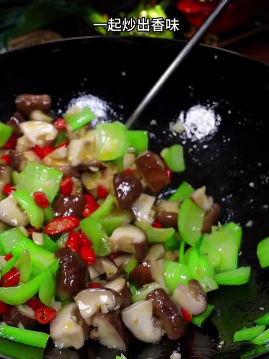 香菇油菜你就像我这样炒,好吃又下饭
