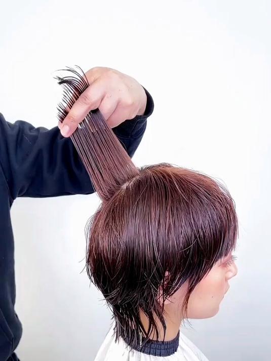 日系短发 鲻鱼头 裁剪教程3