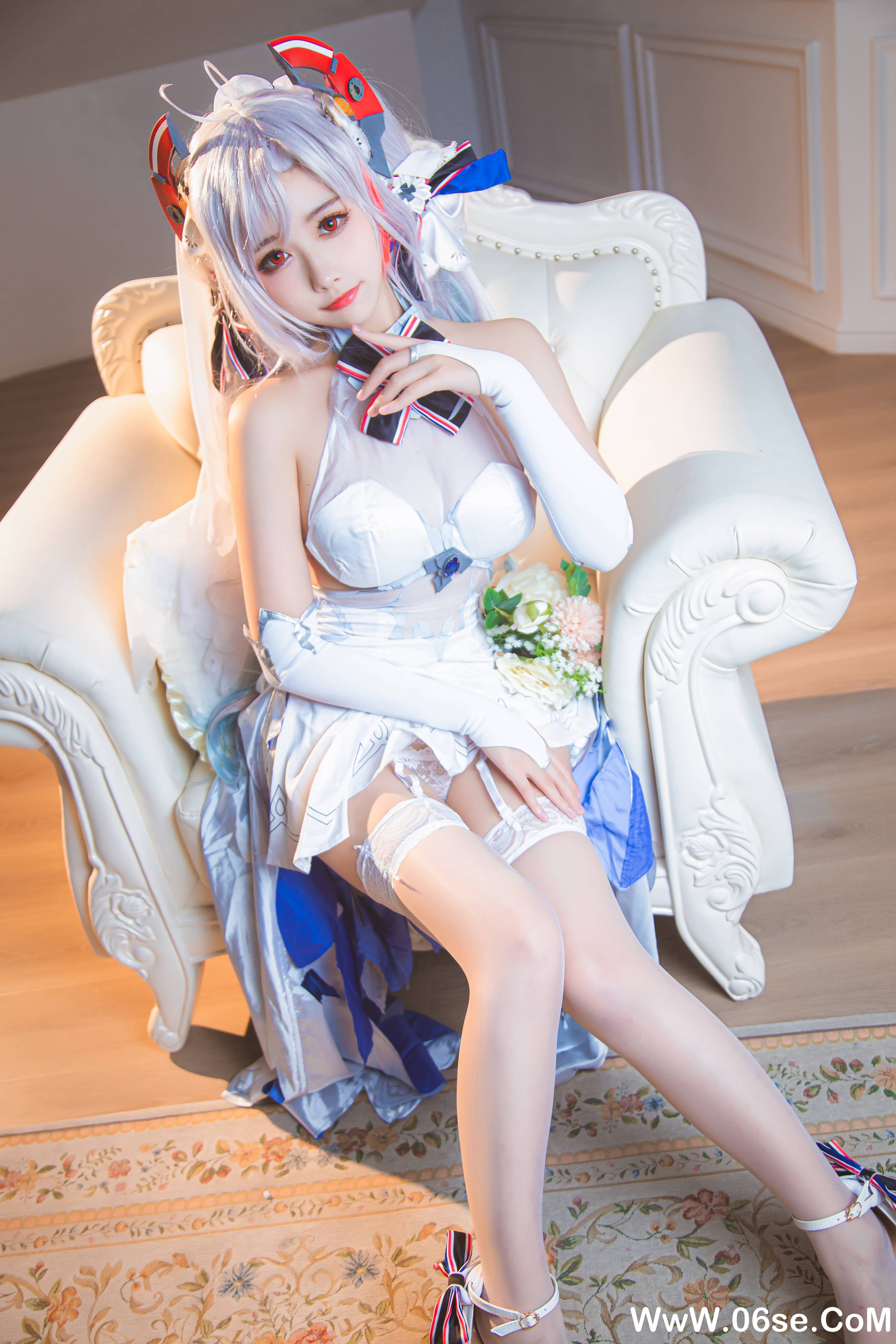 Momoko葵葵 NO.034 — 欧根之花嫁[20P109M]-六色网