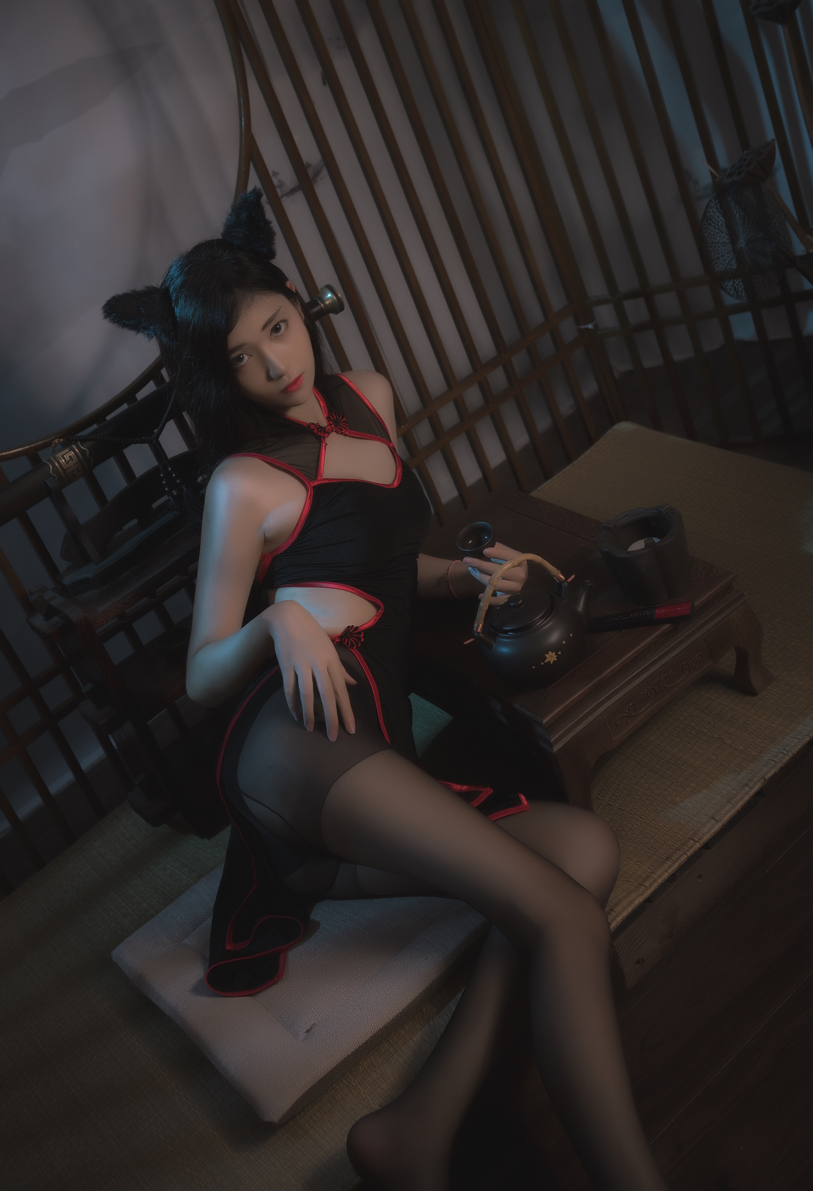图片[10]-南桃 NO.006 – 黑丝旗袍[25P32M]-六色网