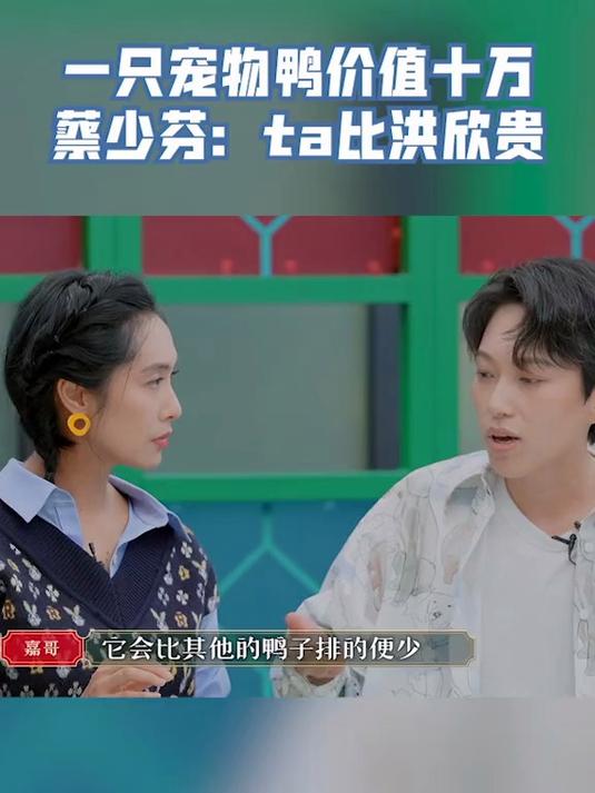 漂亮的宠物鸭最贵可以价值十万,蔡少芬大喊:它比洪欣贵啦!