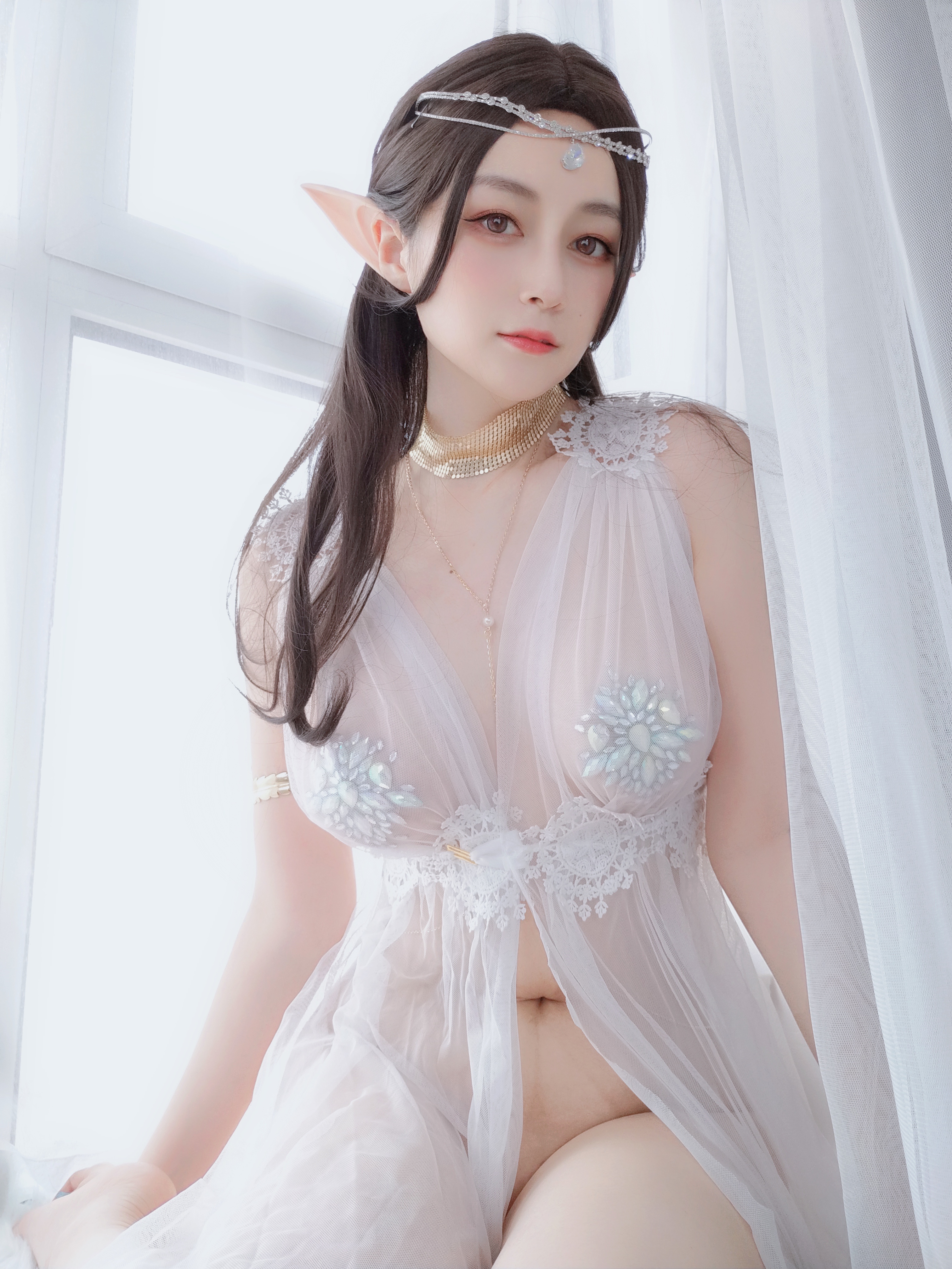 图片[41]-Coser小姐姐白银 NO.038 – 精灵宝石内衣 [70P164M]-六色网