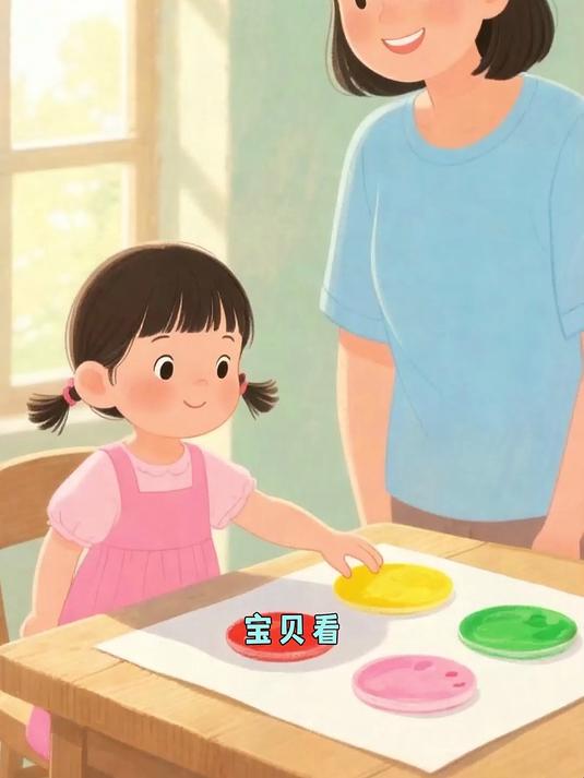学做手指画，小手蘸颜料印出小花朵