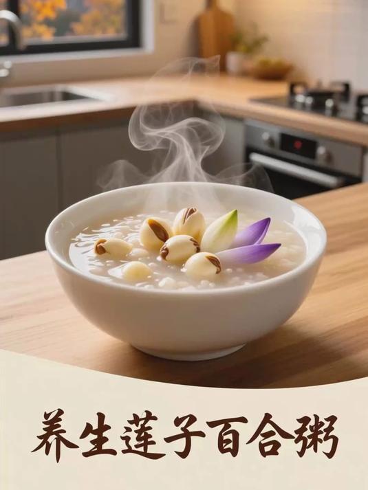 煮莲子百合粥 养心安神润肌肤