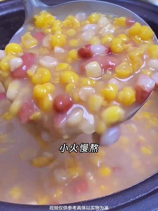 节后多吃点粗粮玉米大碴粥吧,满满的玉米仁,软糯粘稠