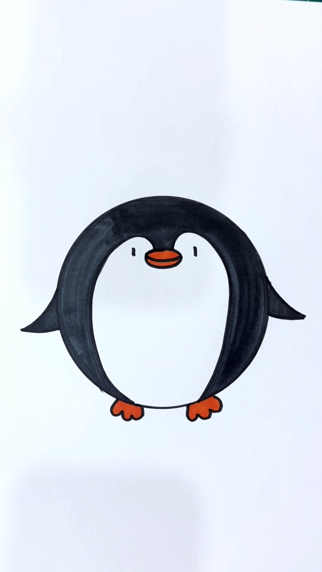 这样画可爱的企鹅,还担心学不会吗,快跟我一起吧