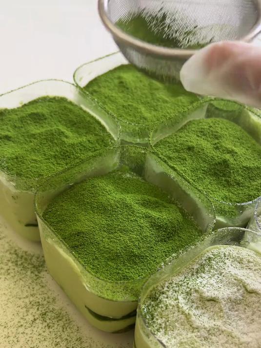 免烤箱,抹茶提拉米苏稳定版 提拉米苏体