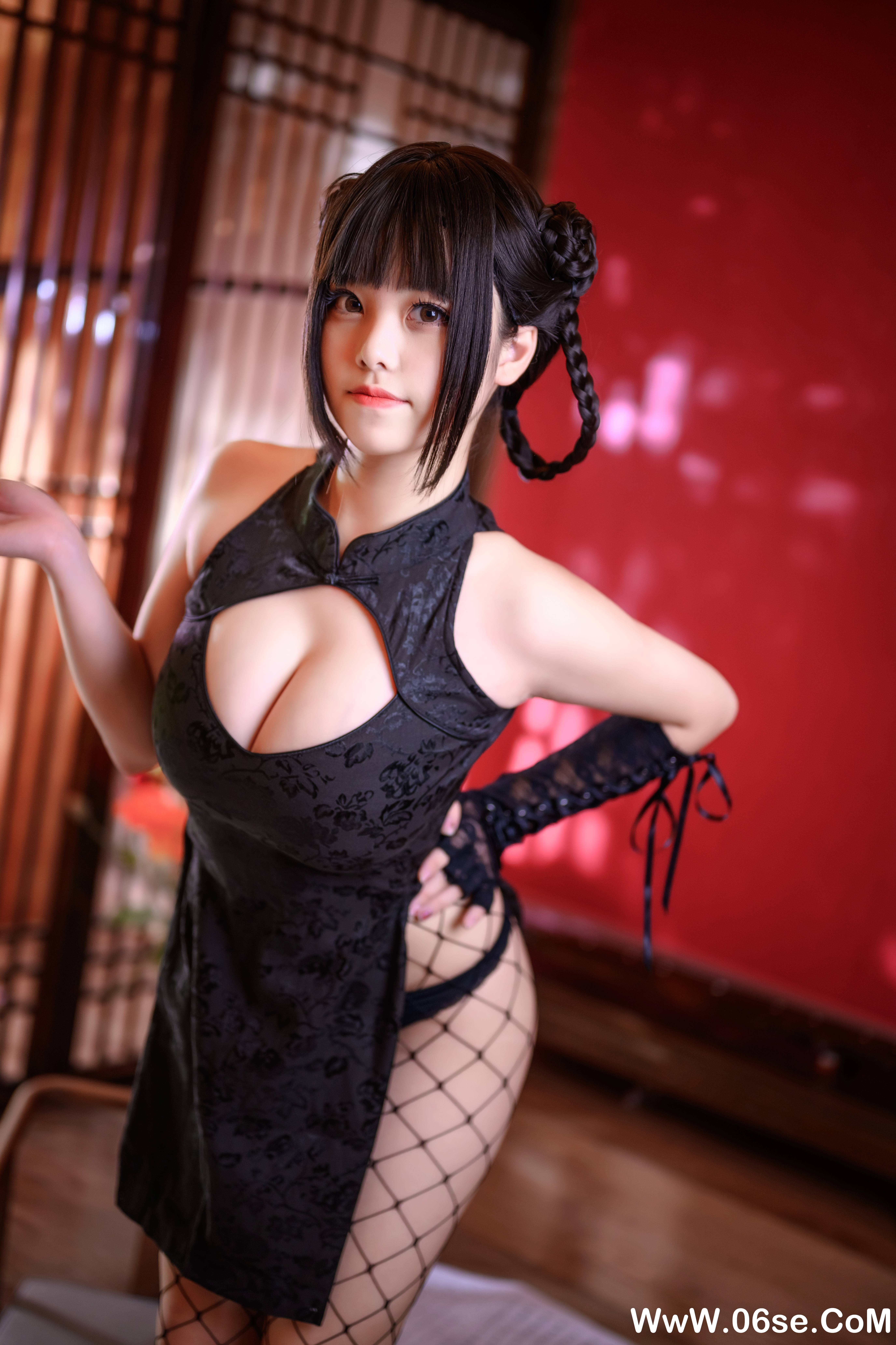 图片[48]-蜜汁猫裘 NO.062 – 魔女旗袍 [56P1.08G]-六色网