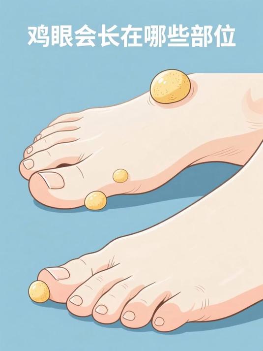 鸡眼会长在哪些部位