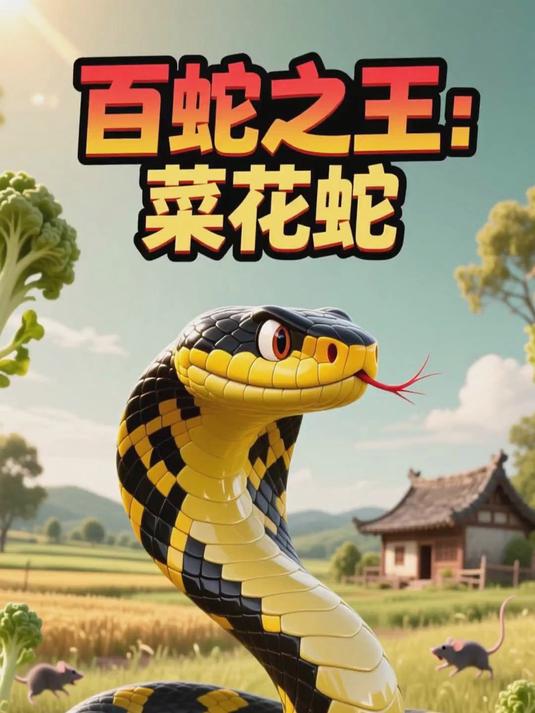 少儿科普百科，菜花蛇明明没有毒，为什么会是百蛇之王？