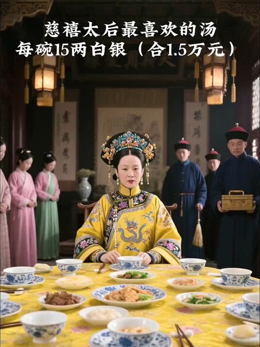慈禧太后最喜欢喝的汤,每碗15两白银,折合1.5万元
