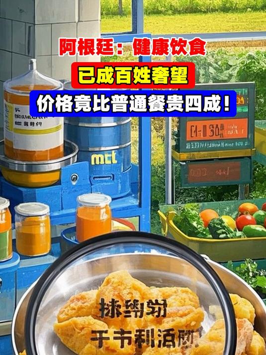 阿根廷:健康饮食,已成百姓奢望,价格竟比普通餐贵四成!