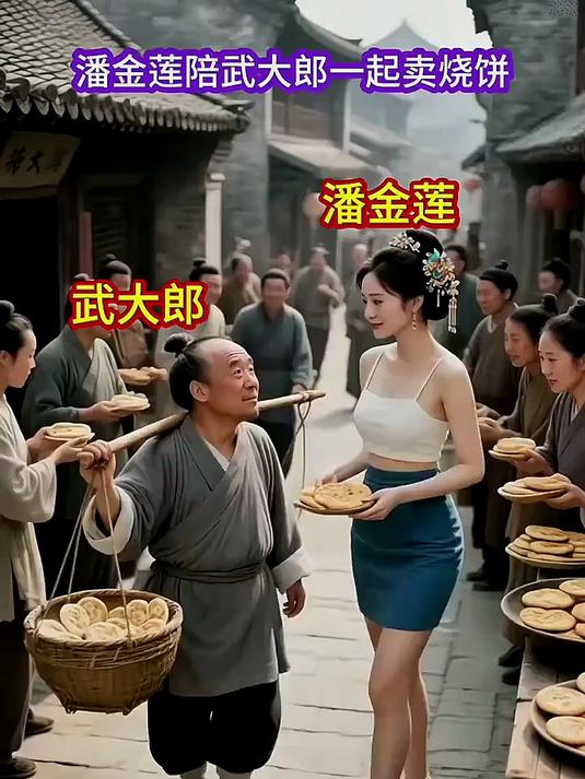 潘金莲陪着武大郎卖烧饼,野史