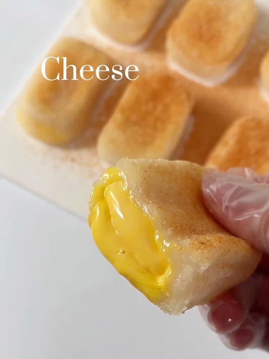 谁懂啊这一口的含金量……芝士脆皮年糕