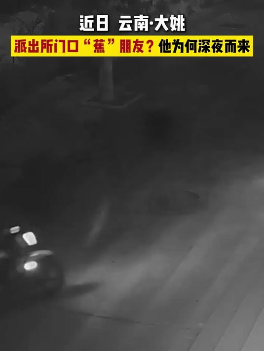 派出所门口“蕉”朋友?他为何深夜而来