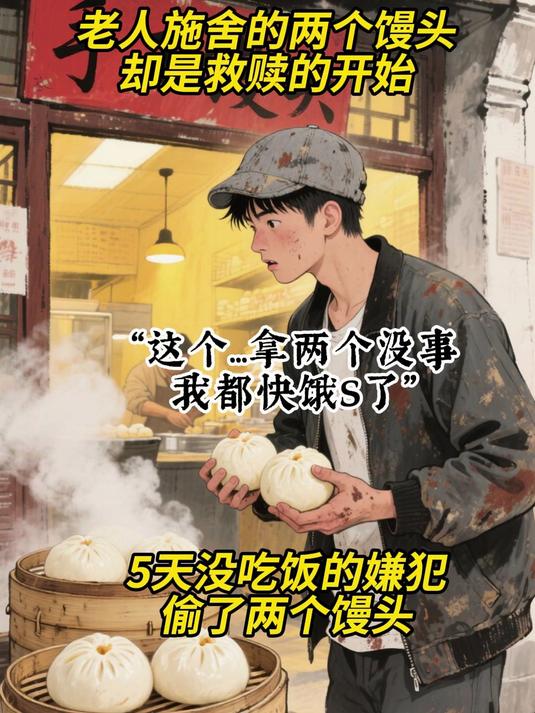 老人施舍的两个馒头，一份不经意的善心，竟成了照亮了他生命的光