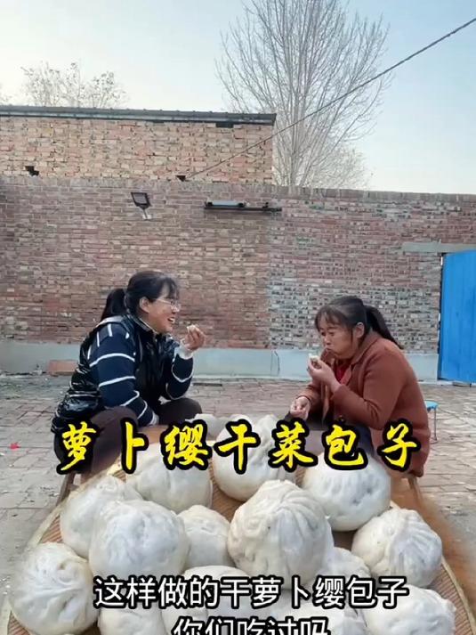 就我们农村做的这种萝卜缨干菜包子,您吃过吗?进来看看香不香