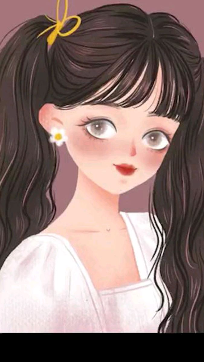 可爱女生头像手绘过程