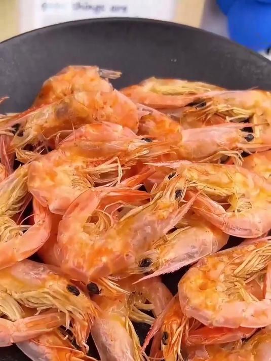 烤虾干,个头均匀,吃着满足