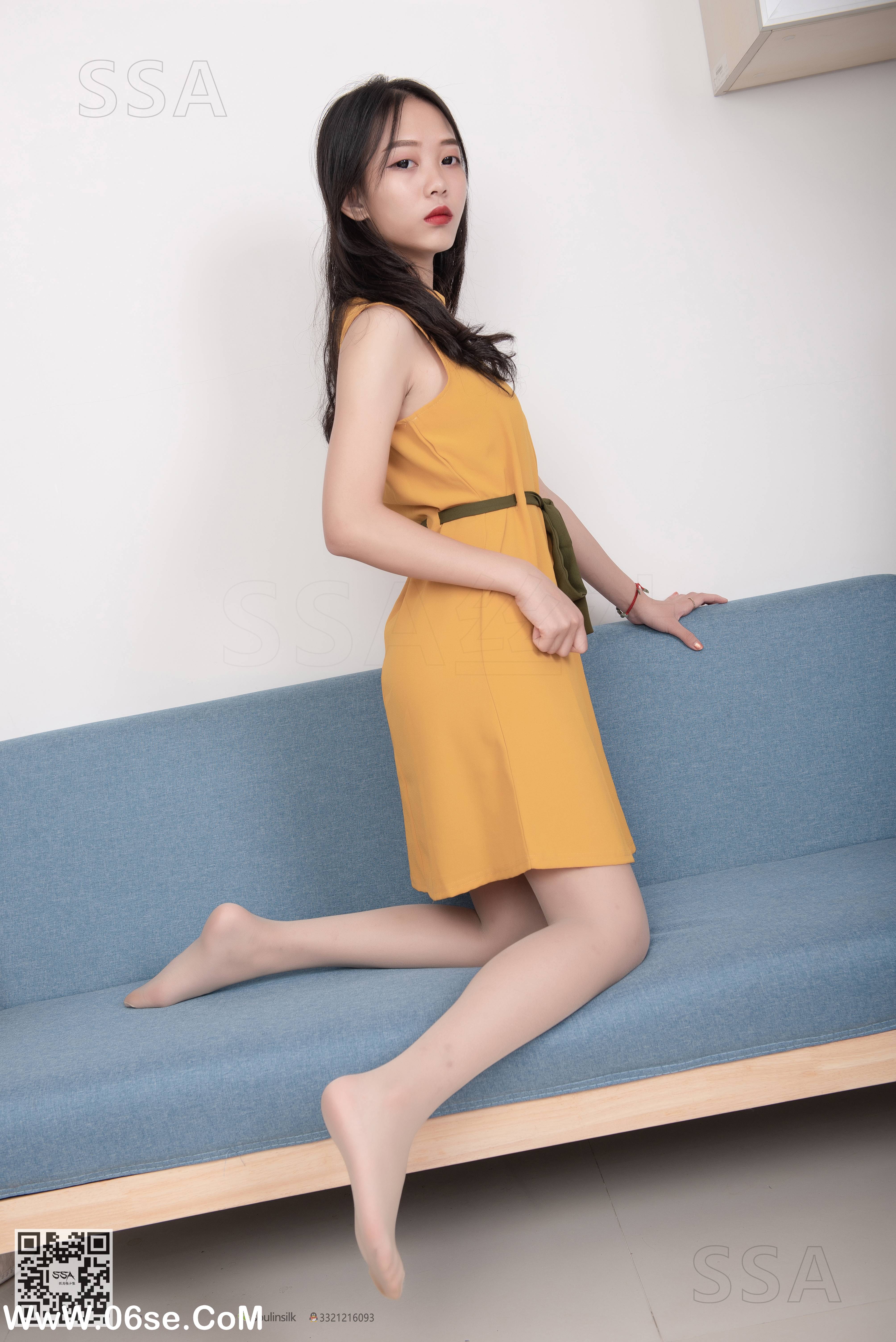 图片[72]-[SSA丝社] NO.165 小凉 黄色连衣裙肉丝首秀[99P1.38G]-六色网