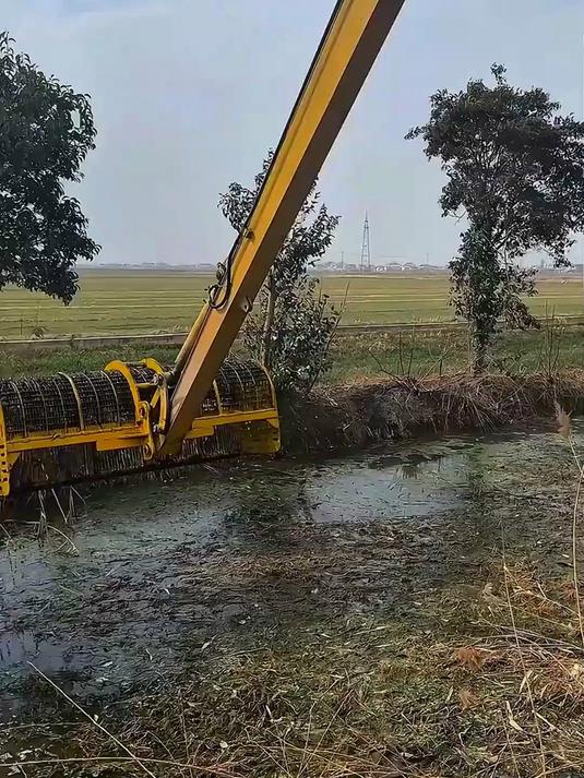 各位老铁，你们操作挖掘机时候，有没有使用网斗捞到过大黑鱼？