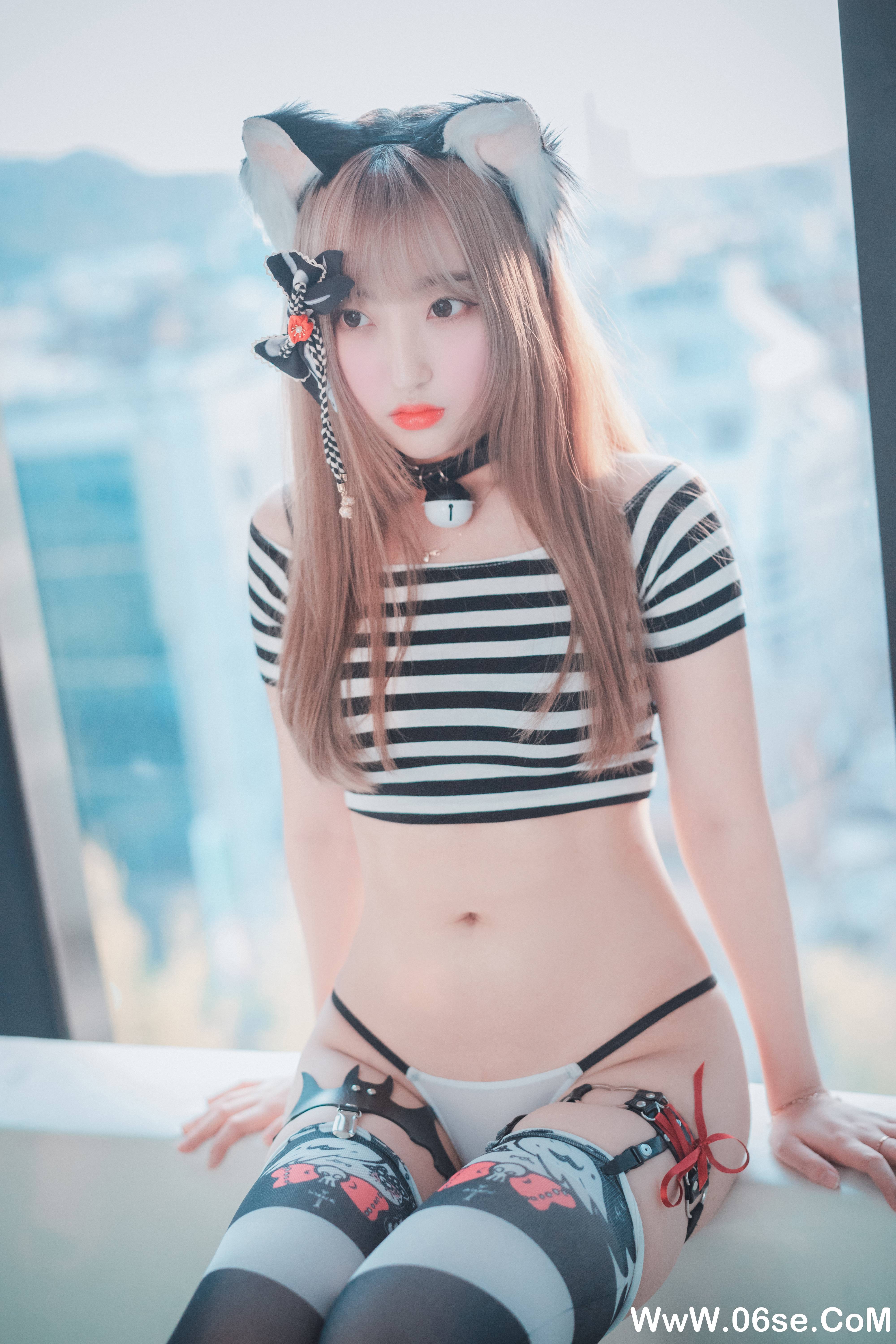 图片[42]-DJAWA – NO.027 Catgirl in Stripes [91P814M]-六色网