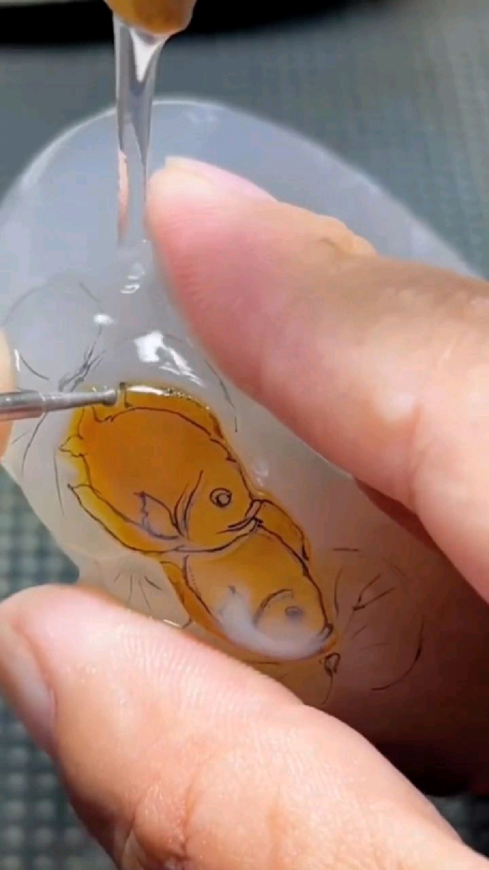 玉石雕刻年年有鱼