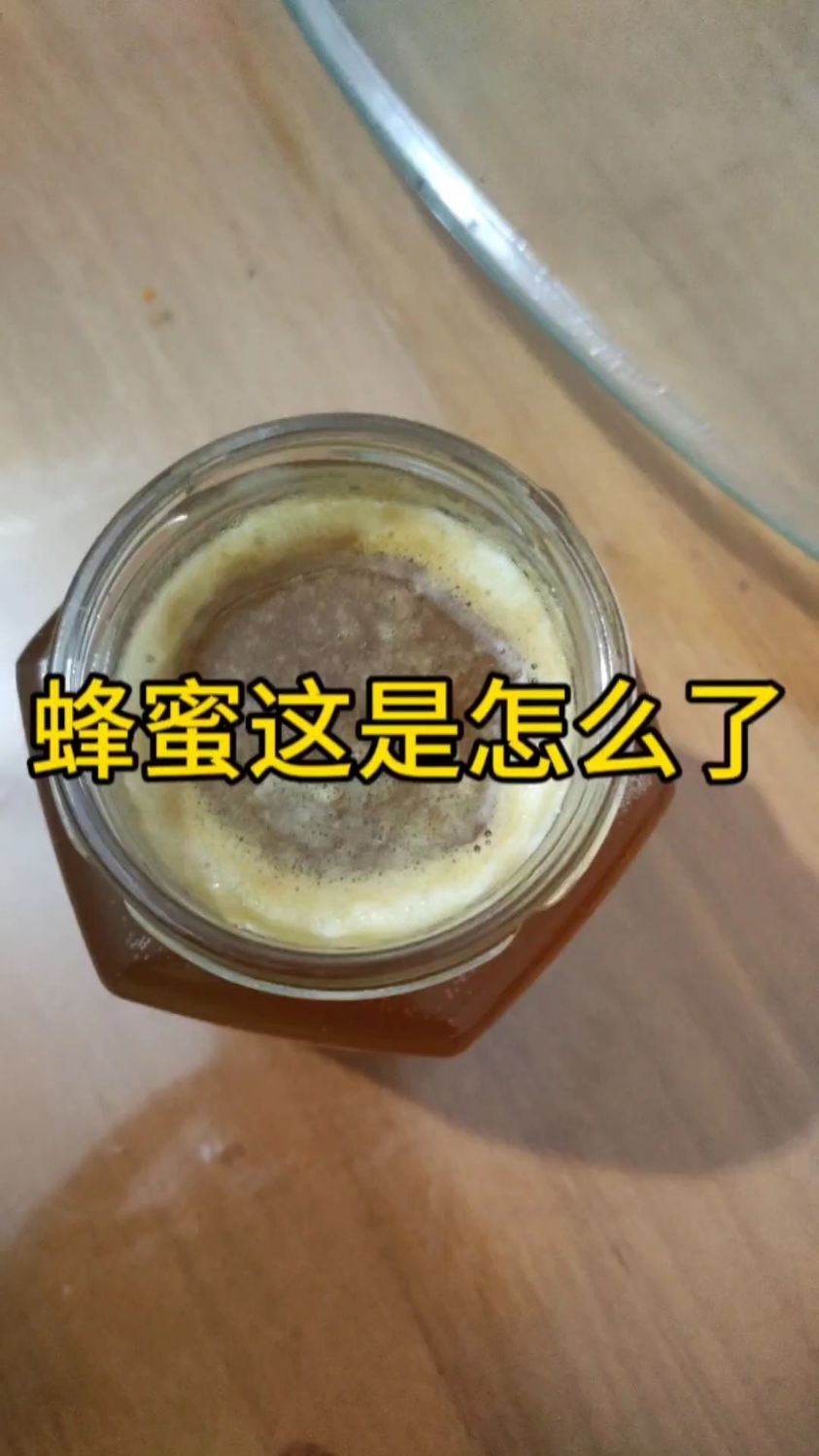 前段时间卖了一瓶野蜂蜜,给以前的同事,今天发了个视频,说上面一层泡沫,是怎么回事
