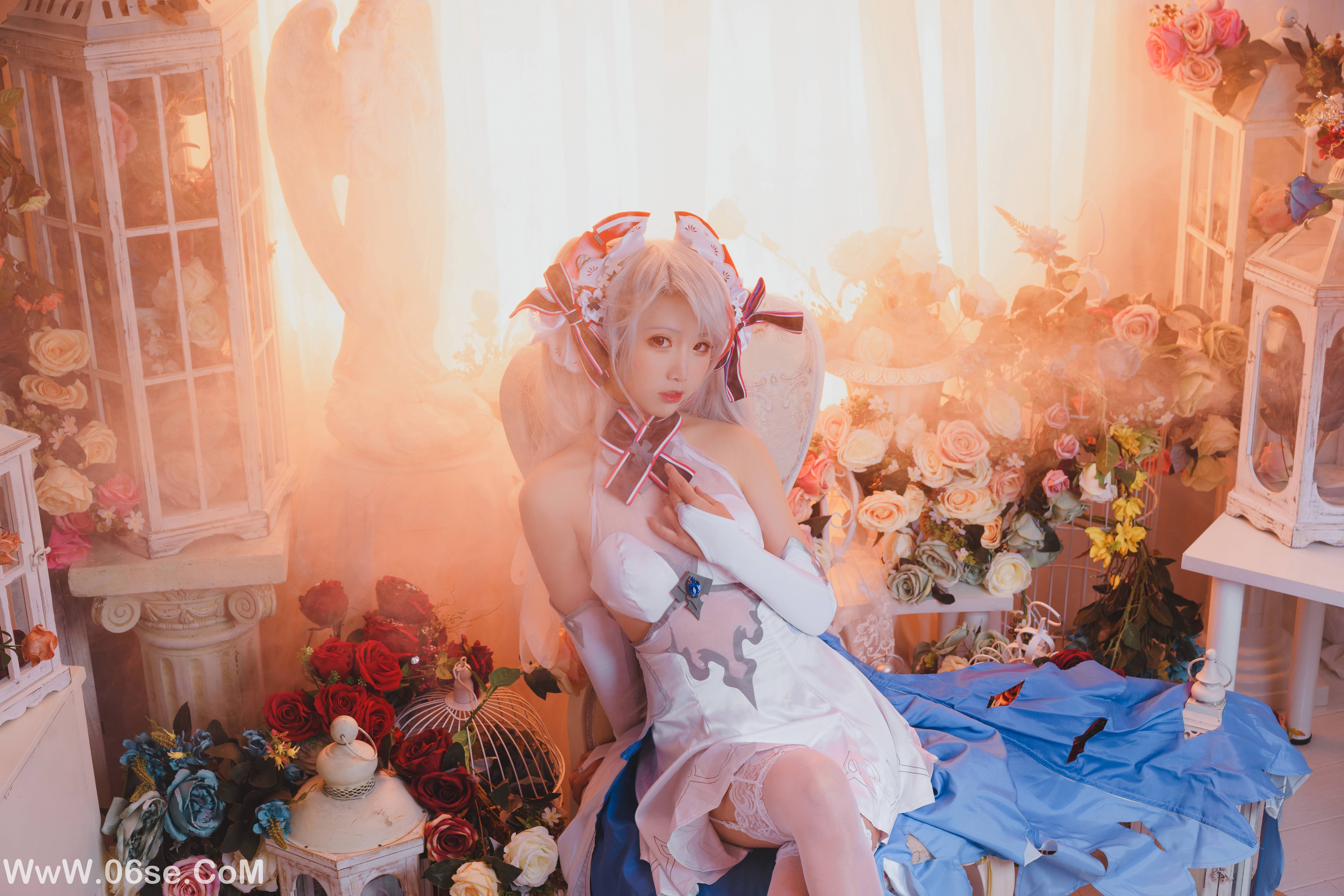 图片[12]-Coser面饼仙儿 NO.012 – 欧根花嫁[22P217M]-六色网