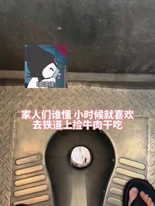 家人们谁懂 小时候就喜欢去铁道上捡牛肉干吃