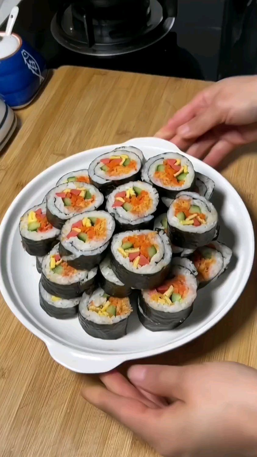 家庭版的寿司做法,简单好学又好吃干净