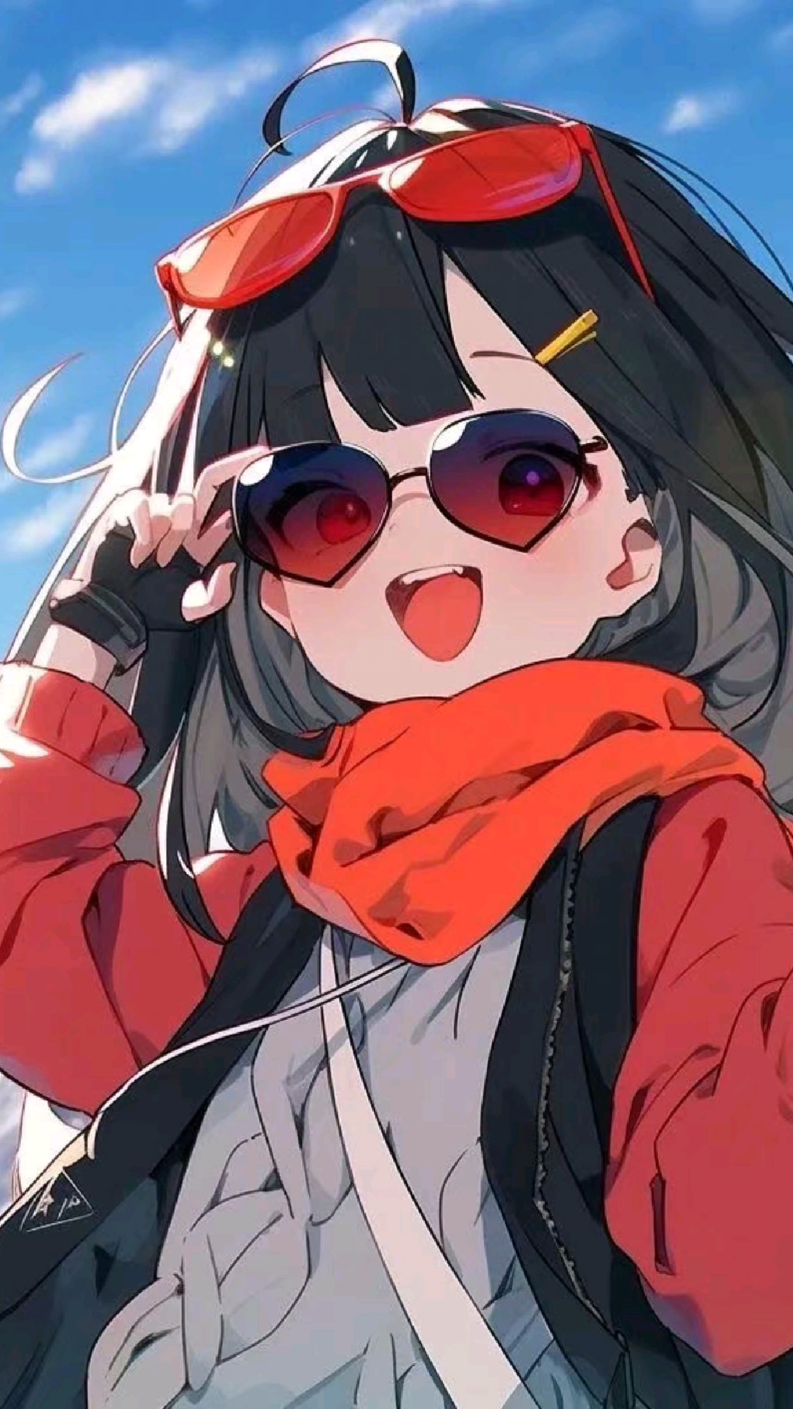 【动漫头像】登高望远,美不胜收女生头像 