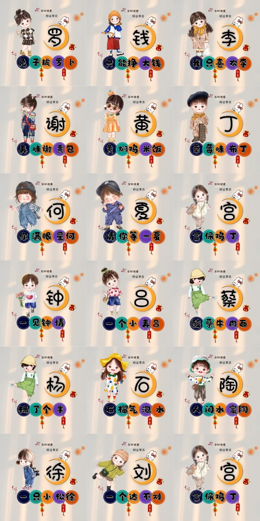 人财两旺微信专属姓氏头像图片