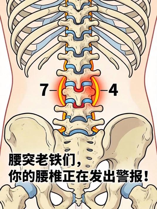 腰5-骶1椎间盘突出是哪个部位？腰突老铁们，你的腰椎正在发出警报！
