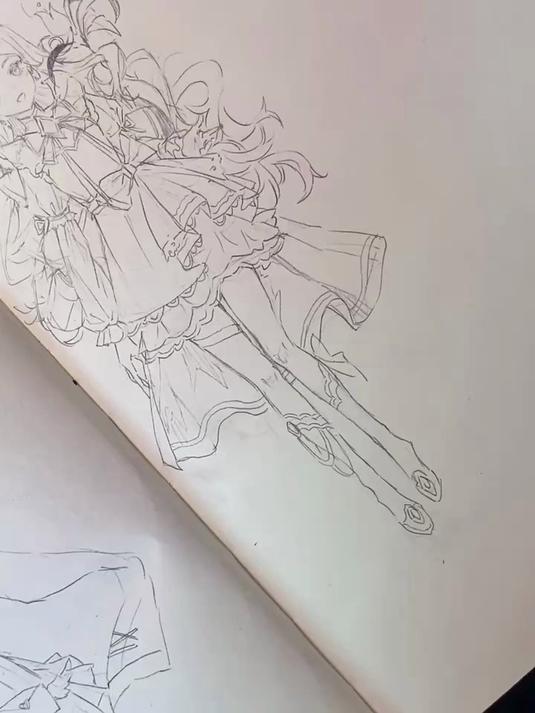 大家画这样一个摸鱼页需要多久呢!绘画摸鱼页手绘过程