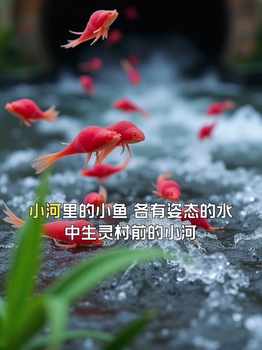 小河里的小鱼,各有姿态的水中生灵