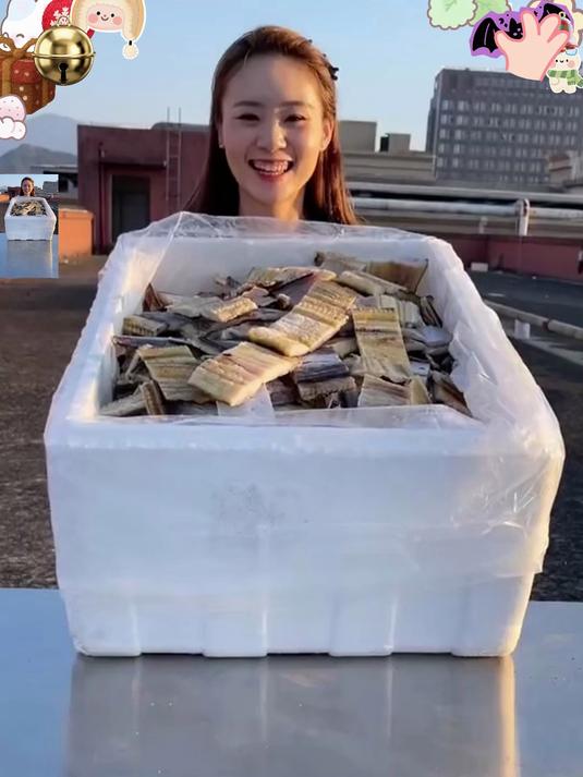 渔民新晒当季鳗鱼干,日晒风干,肉厚饱满,清蒸、红烧都很好吃
