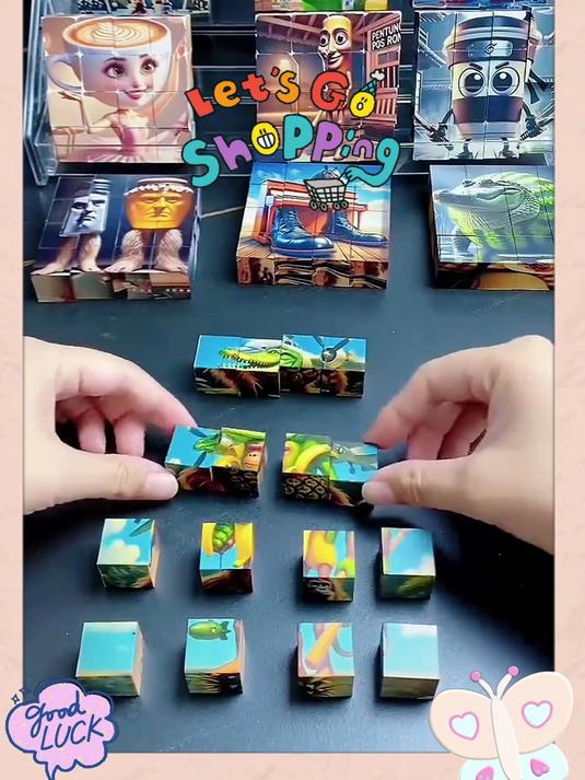 震撼!AI 山海经磁力积木,组合木棍人鲨鱼,趣味玩具摆件