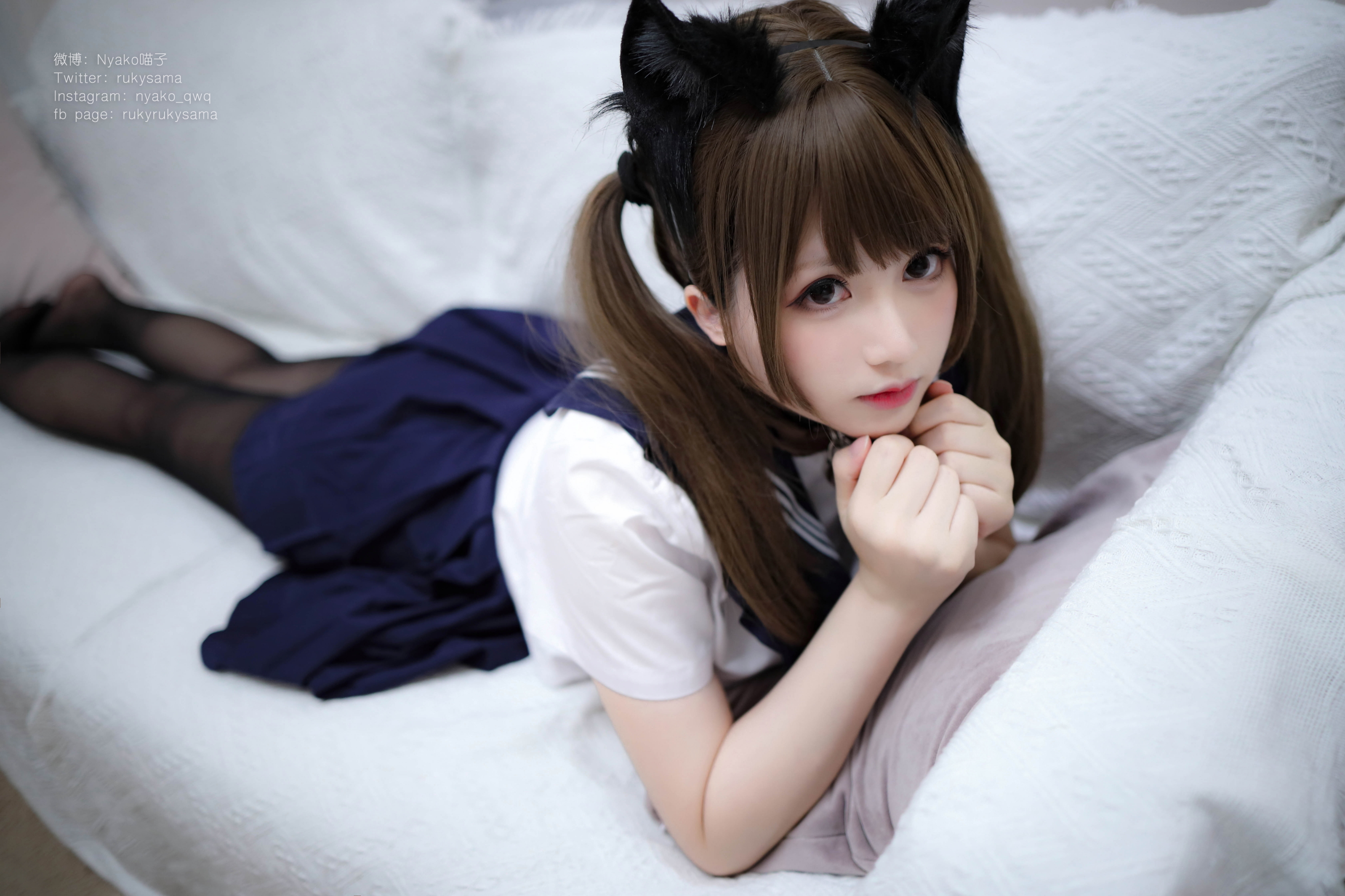 图片[15]-Nyako喵子 NO.007 – 黑丝水手服[150P+5V715M]-六色网