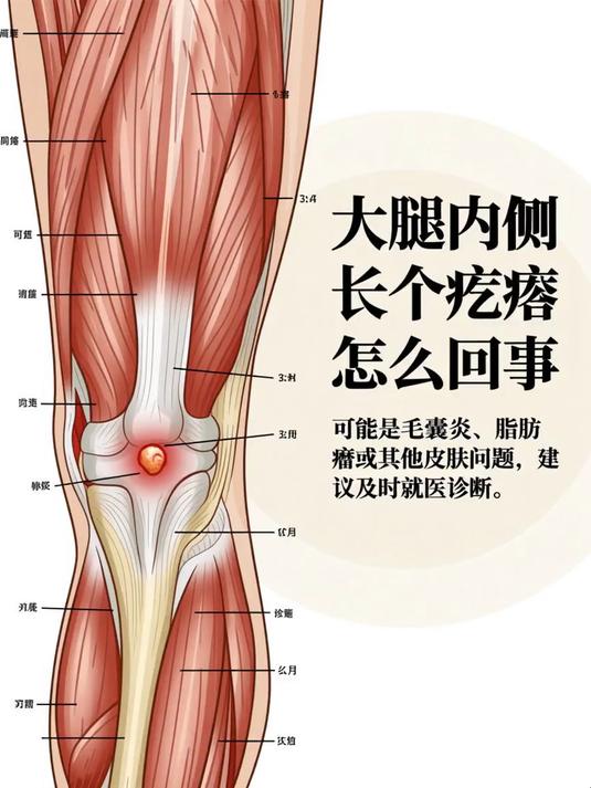 大腿内侧长个疙瘩怎么回事