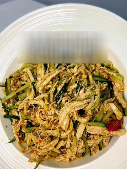 减脂期不委屈,黄瓜凉拌鸡胸肉超香